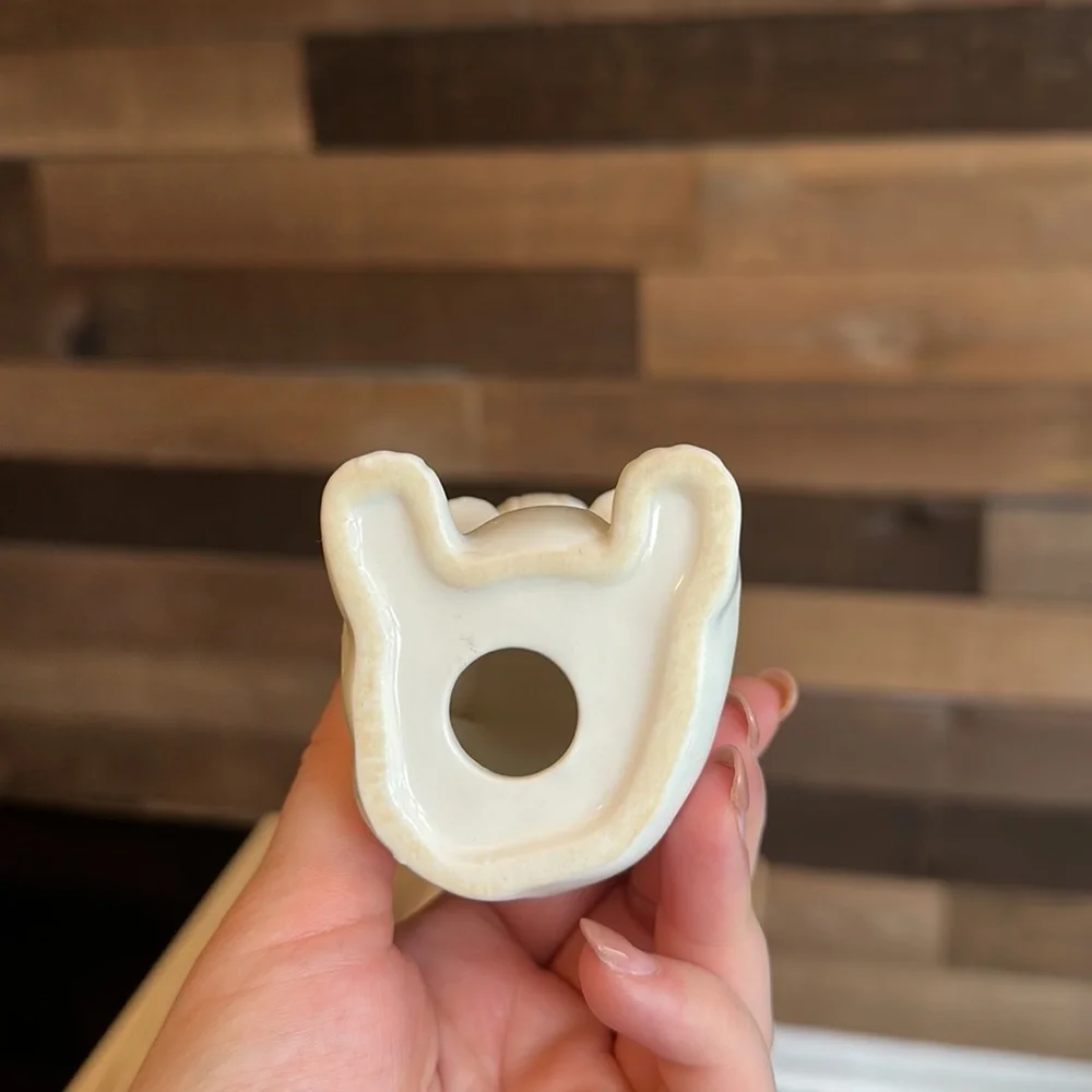 🐘 White Ceramic Elephant Ring Holder Vanity Organizer